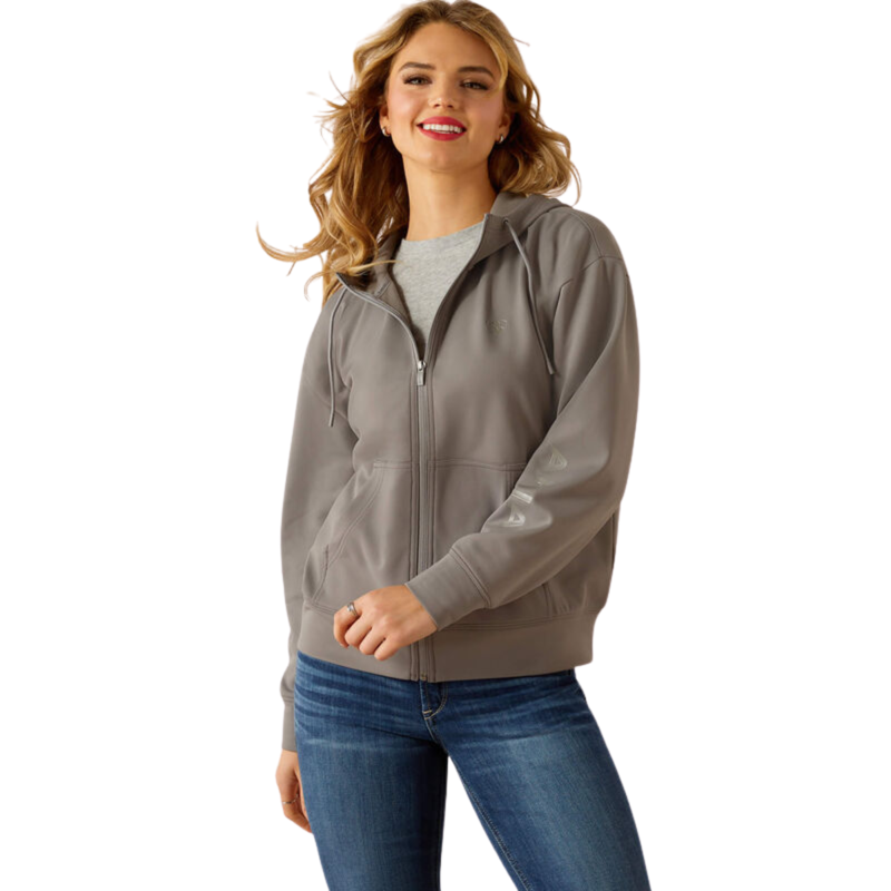 Ariat Women's Breeze Full Zip Hoodie - Smoked Pearl