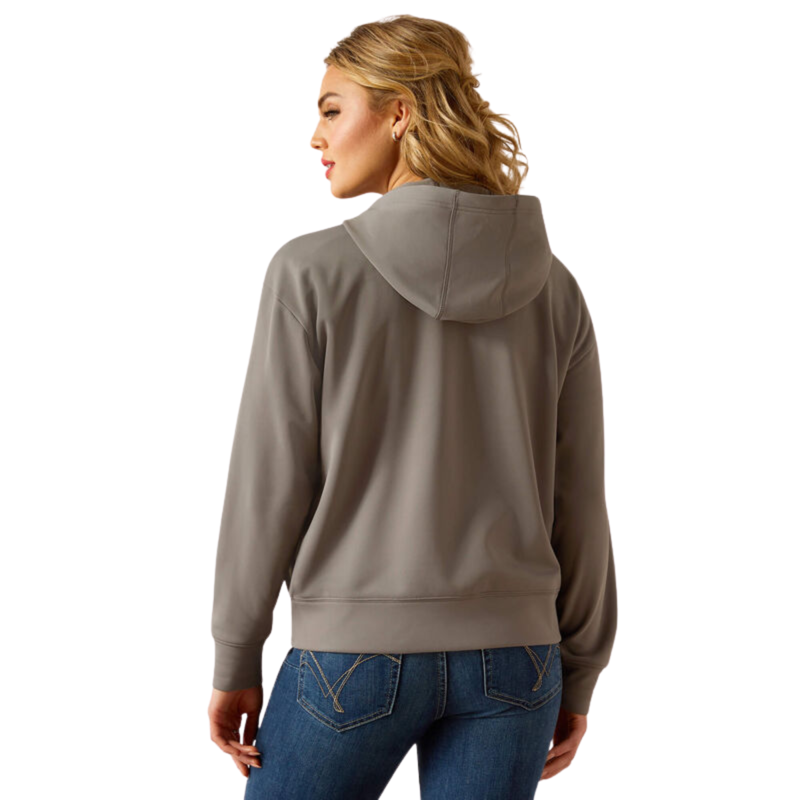 Ariat Women's Breeze Full Zip Hoodie - Smoked Pearl-1