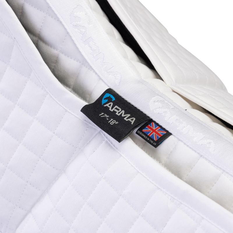 Shires ARMA Corrective Lined Half Pad - White-2