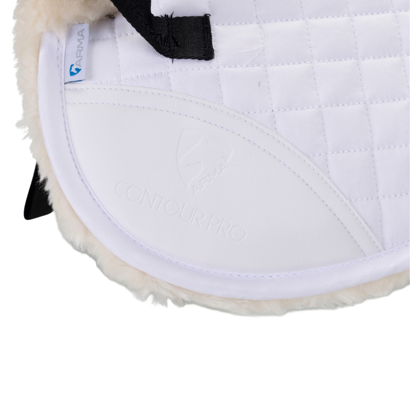 Shires ARMA Corrective Lined Half Pad - White-3