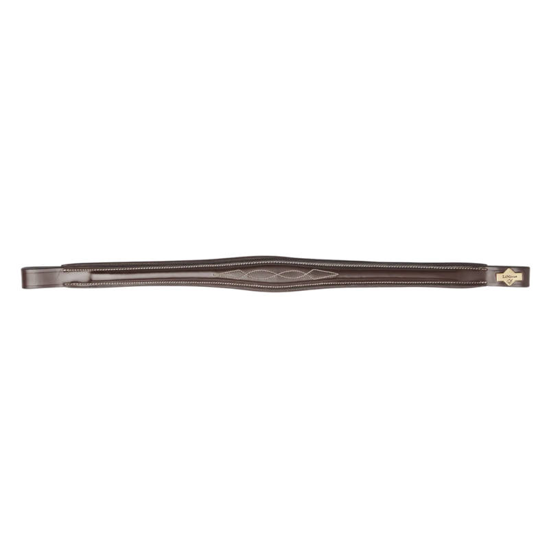 Lemieux Kudos Stitched Shaped Browband - Havana/Brass
