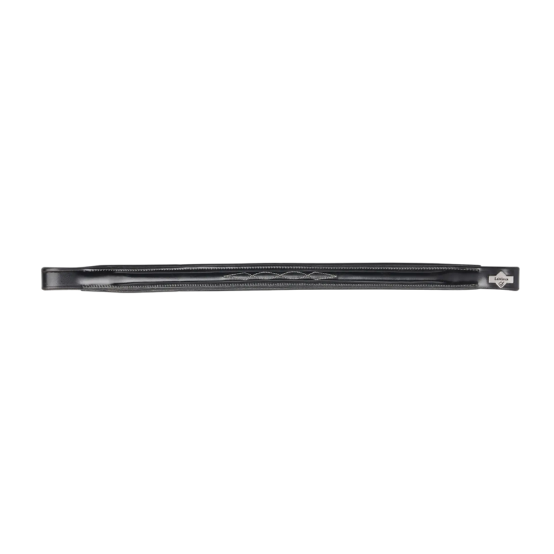 Lemieux Kudos Stitched Shaped Browband - Black/Silver-1