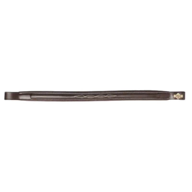 Lemieux Kudos Stitched Straight Browband - Havana/Brass