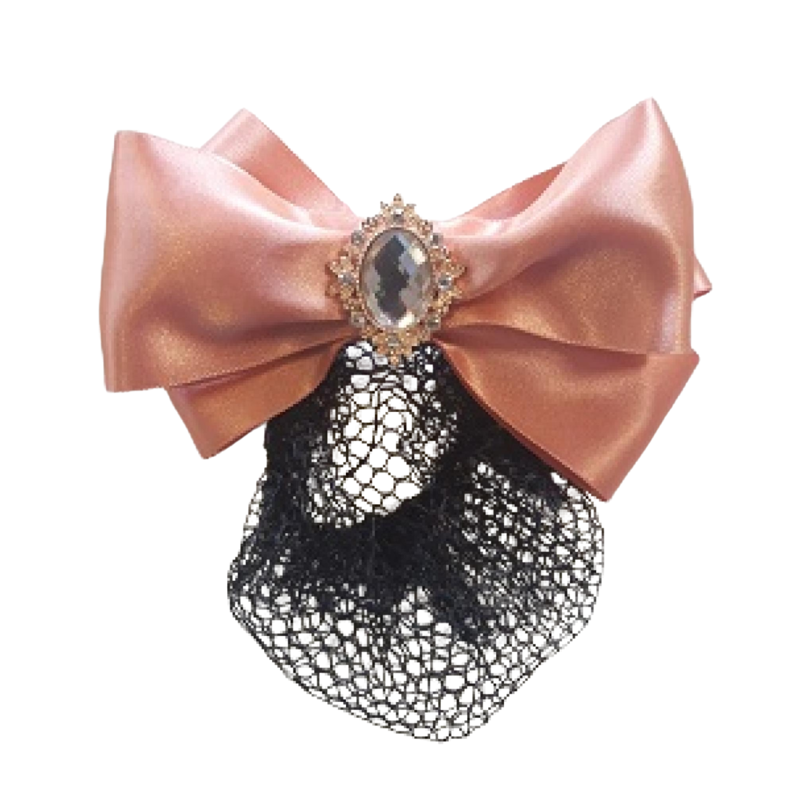 ShowQuest Hairbow with Bun Net Regency Cluster - Rose Gold