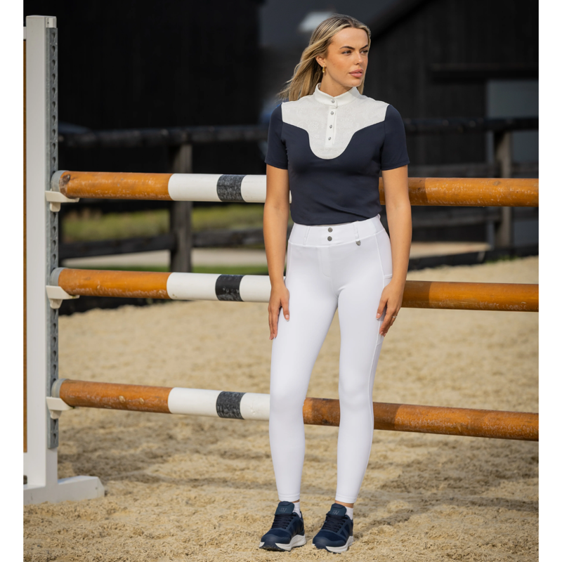 Woof Wear Elite Competition Riding Tights - White-2