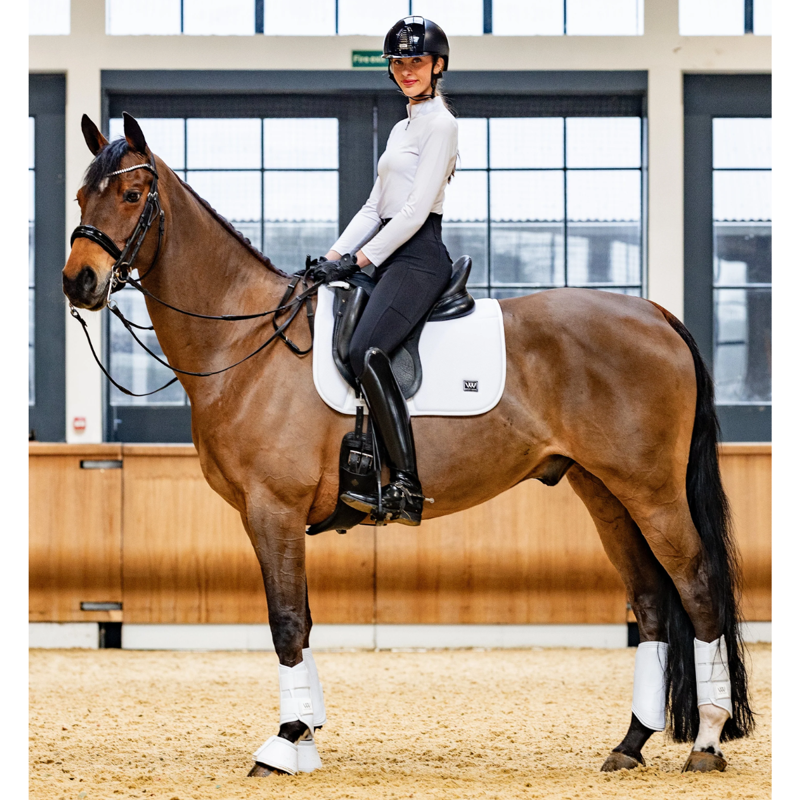 Woof Wear Elite Comfort Mesh Dressage Saddle Pad - White-4