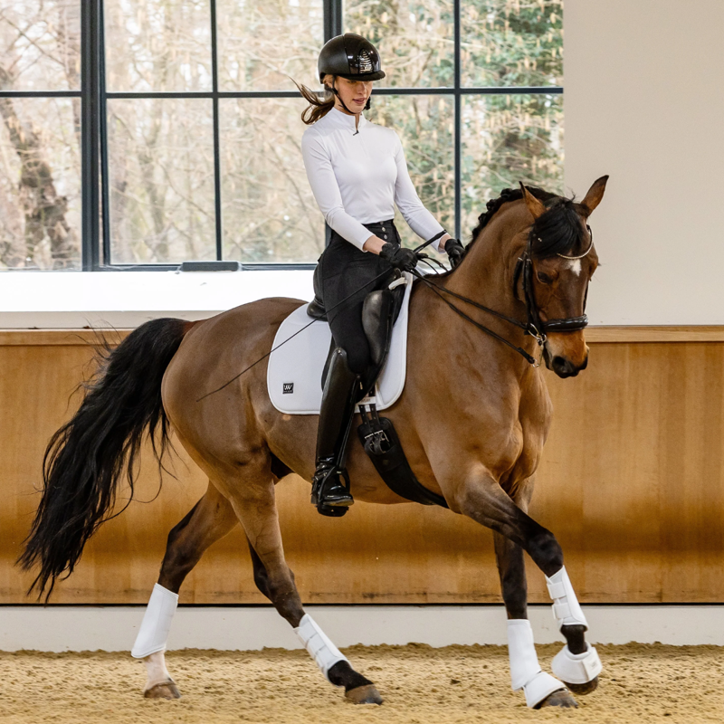 Woof Wear Elite Comfort Mesh Dressage Saddle Pad - White-3