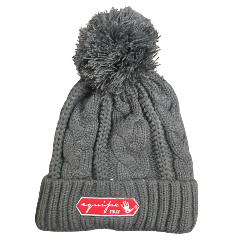 Equipe Knitted Bobble Hat - Grey