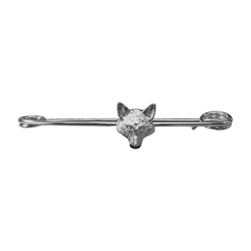 Traditional Foxhead Stock Pin - Silver