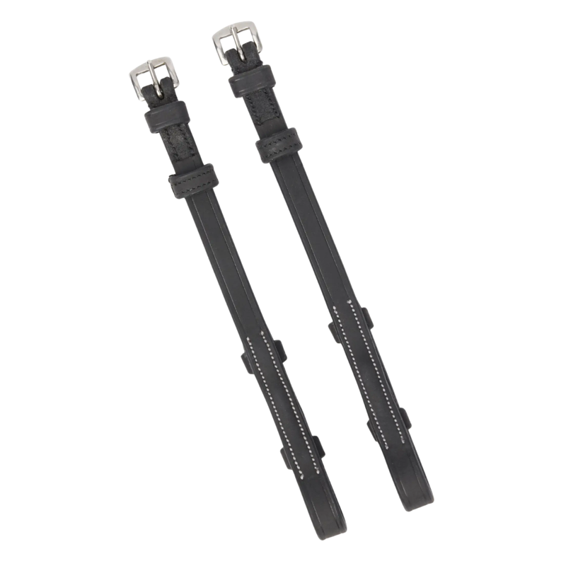 Lemieux Hunter Stitched Cheek Pieces - Black/Silver