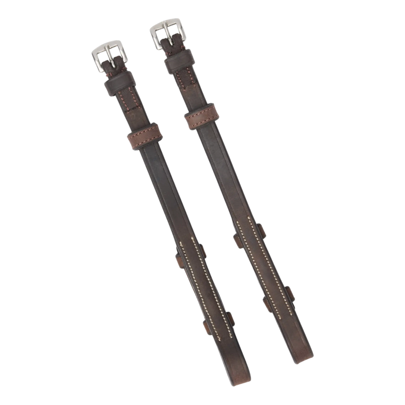 Lemieux Hunter Stitched Cheek Pieces - Havana/Silver