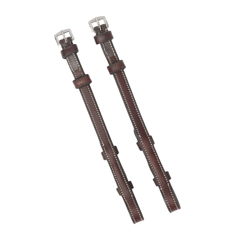 Lemieux Kudos Oiled Cheek Pieces - Brown/Silver