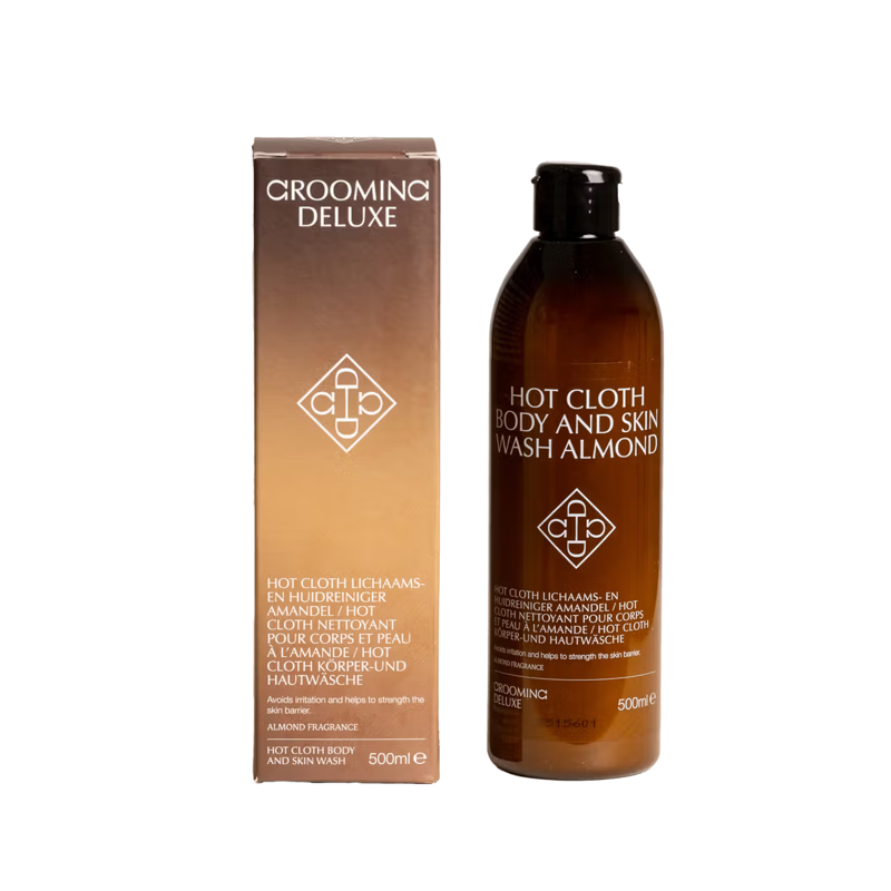 Grooming Deluxe Hot Cloth Body and Skin Wash Almond - 500ml