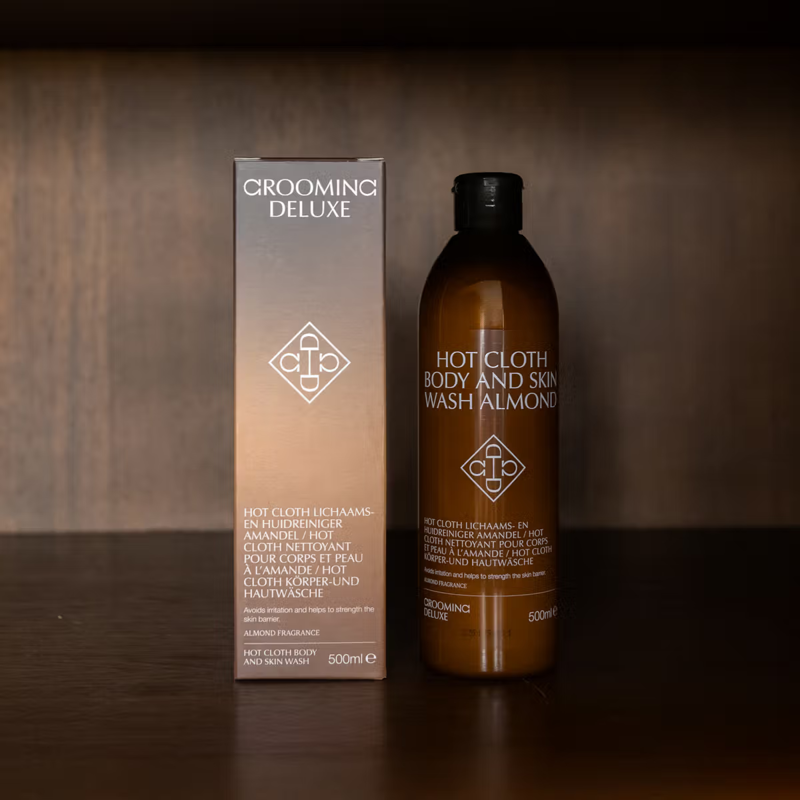 Grooming Deluxe Hot Cloth Body and Skin Wash Almond - 500ml-1