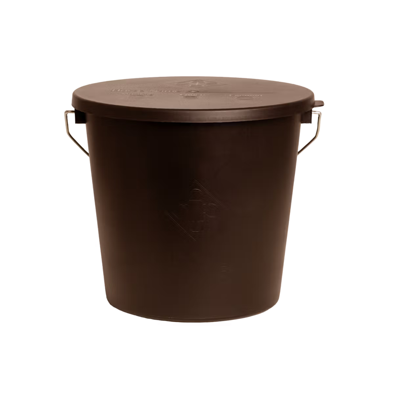 Grooming Deluxe Bucket with Lid 5L - Brown-1