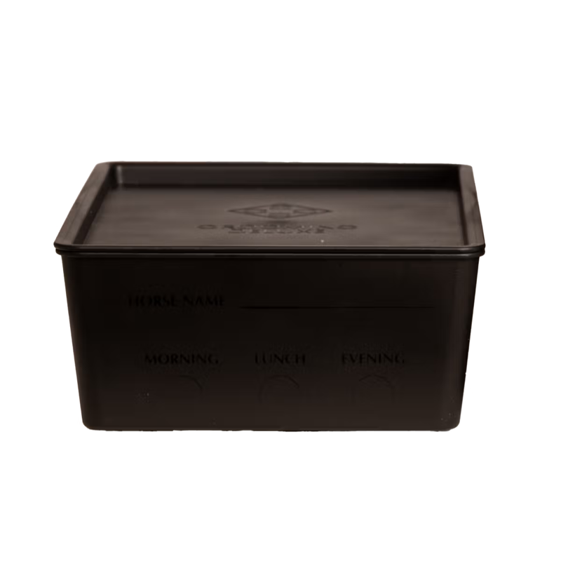 Grooming Deluxe Feeding Box with Lid 3.5L - Black