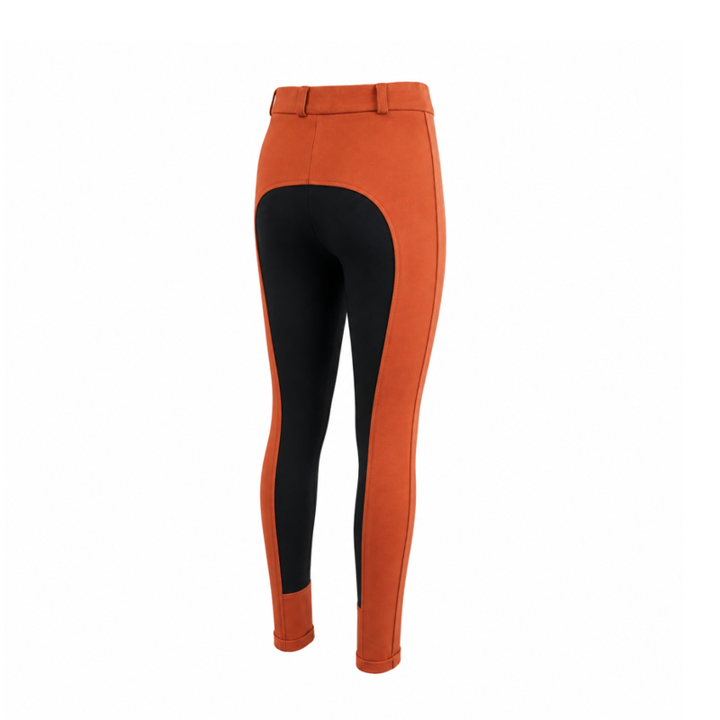 Shires Ladies Saddle Huggers Jodphurs - 24 inch - Rust/Black-1