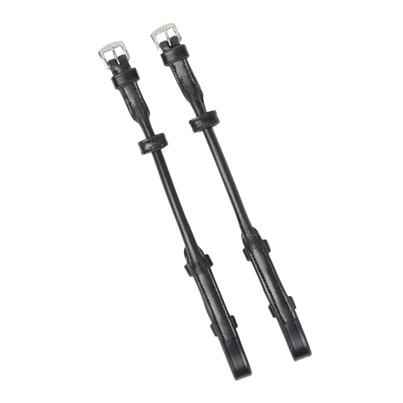 Lemieux Kudos Rolled Cheek Pieces - Black/Silver