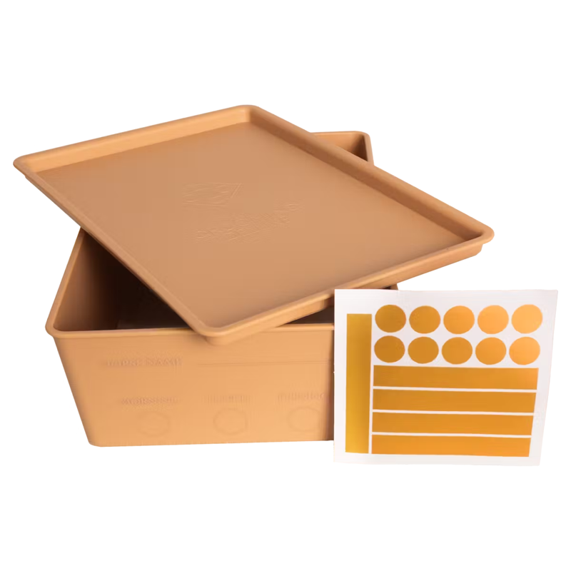 Grooming Deluxe Feeding Box with Lid 3.5L - Beige-1
