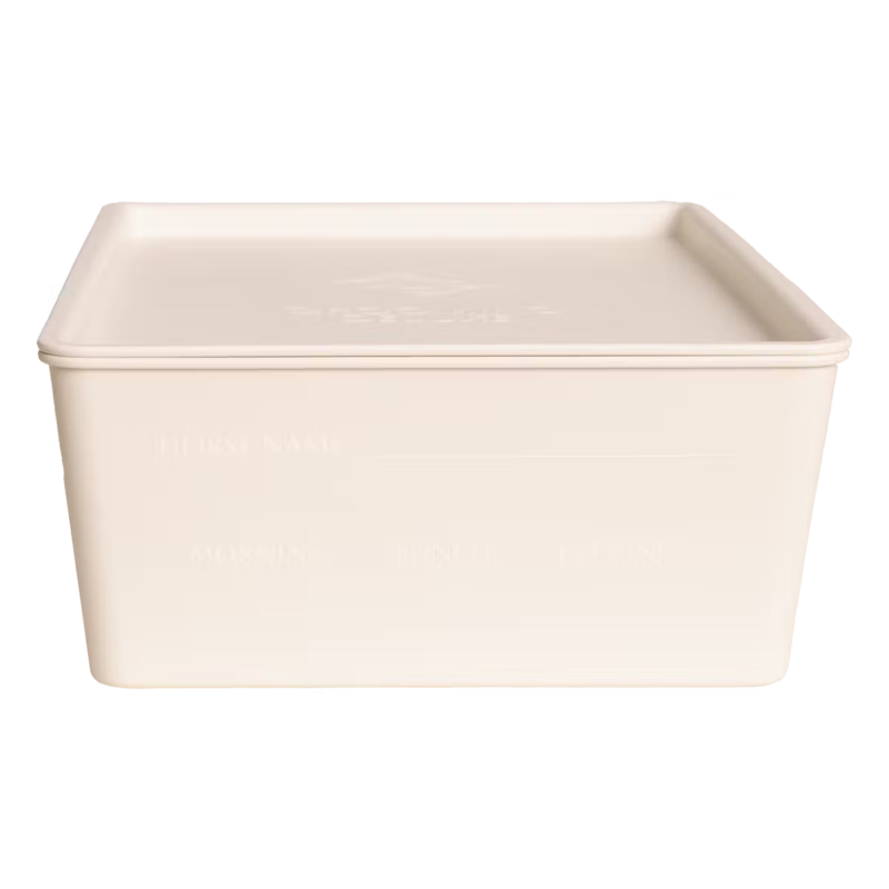 Grooming Deluxe Feeding Box with Lid 3.5L - White