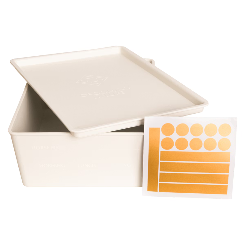 Grooming Deluxe Feeding Box with Lid 3.5L - White-1