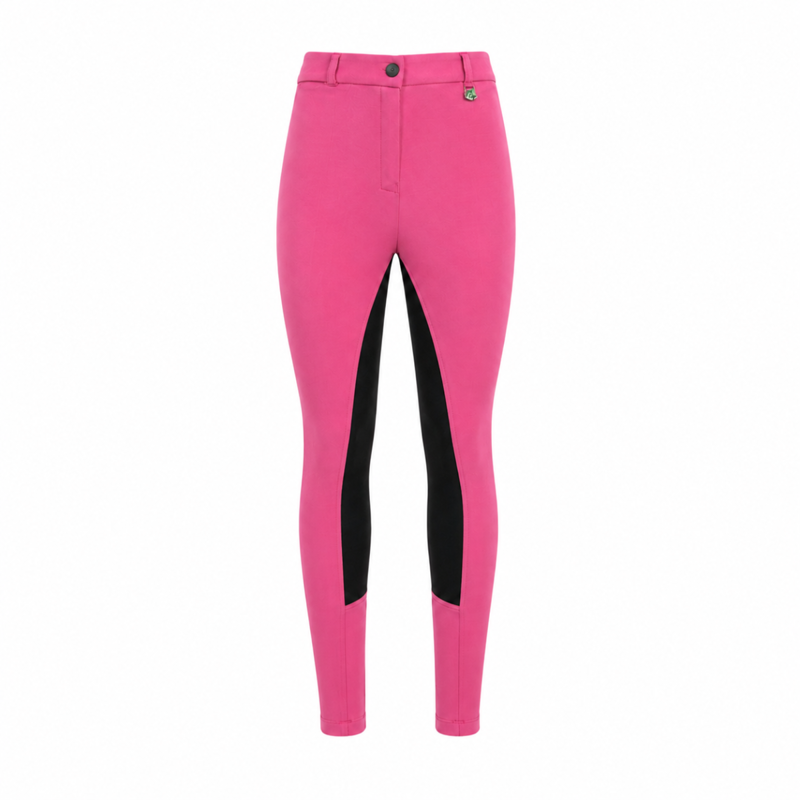 Shires Ladies Saddle Huggers Jodphurs - 24 Inch - Cerise/Black