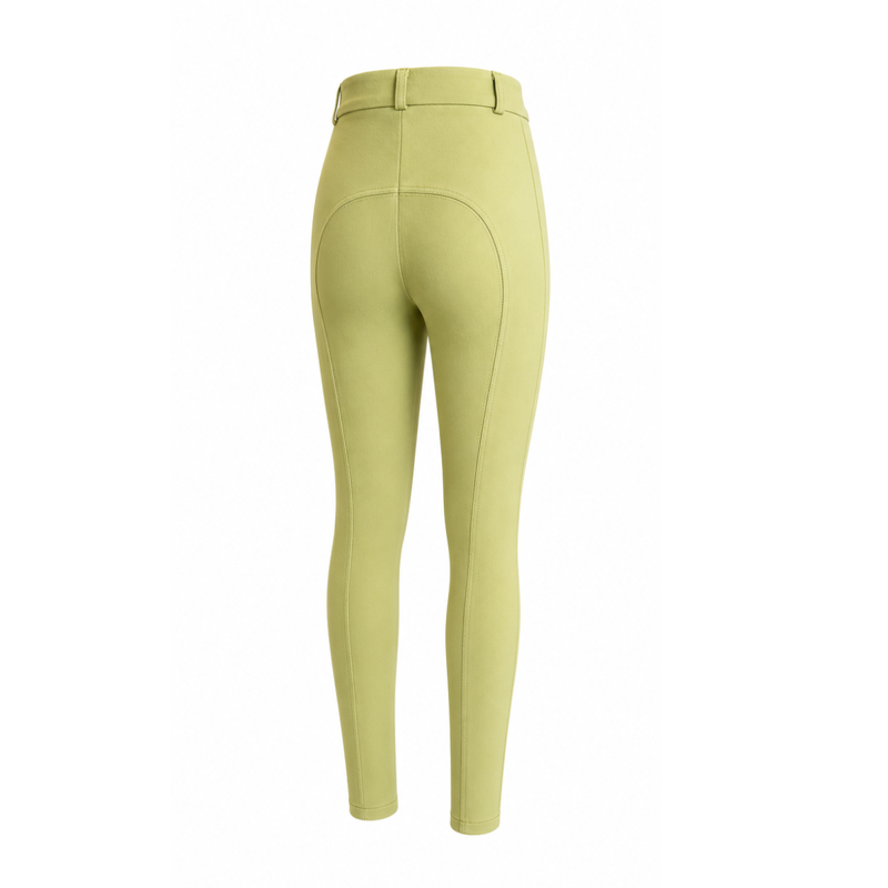 Shires Ladies Cotton Knitted Jodhpurs - Sage-1