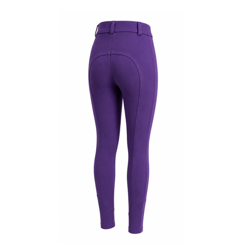 Shires Ladies Cotton Knitted Jodphurs - Purple-1