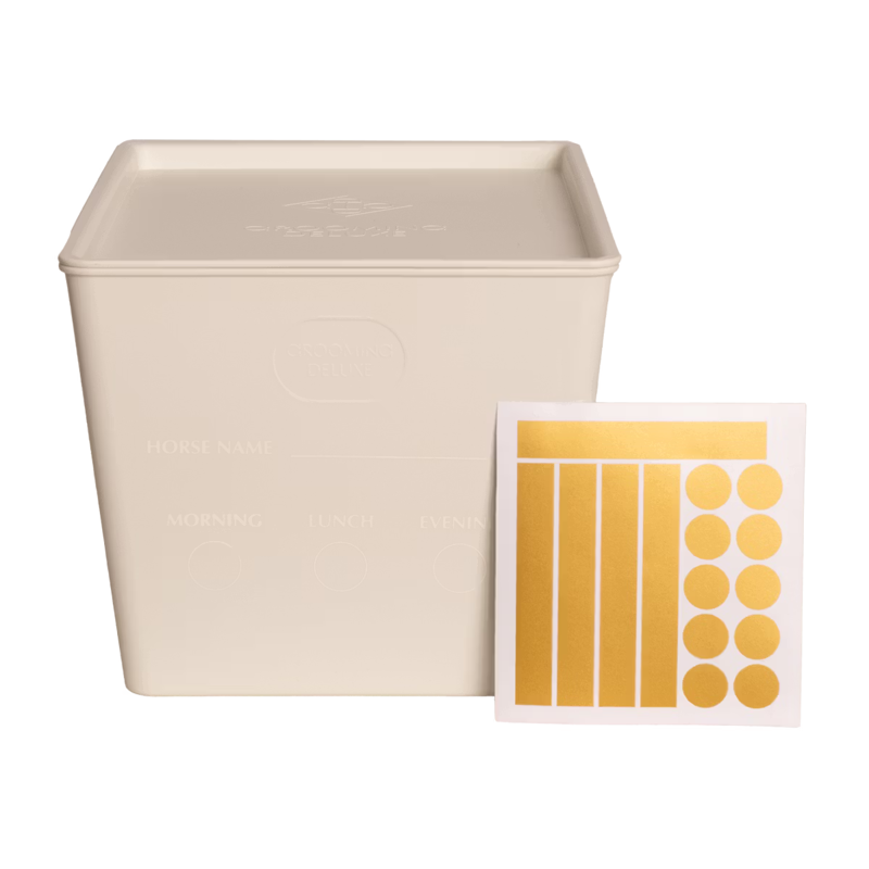 Grooming Deluxe Horsefeed Box with Lid 7L - White-2