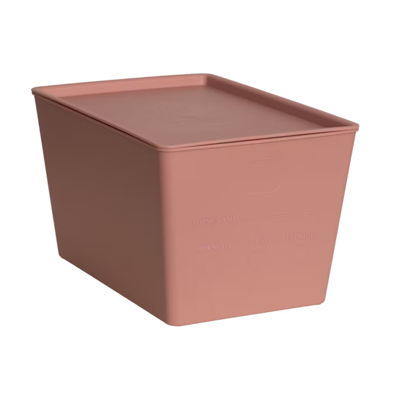 Grooming Deluxe Horsefeed Box with Lid 7L - Old Rose