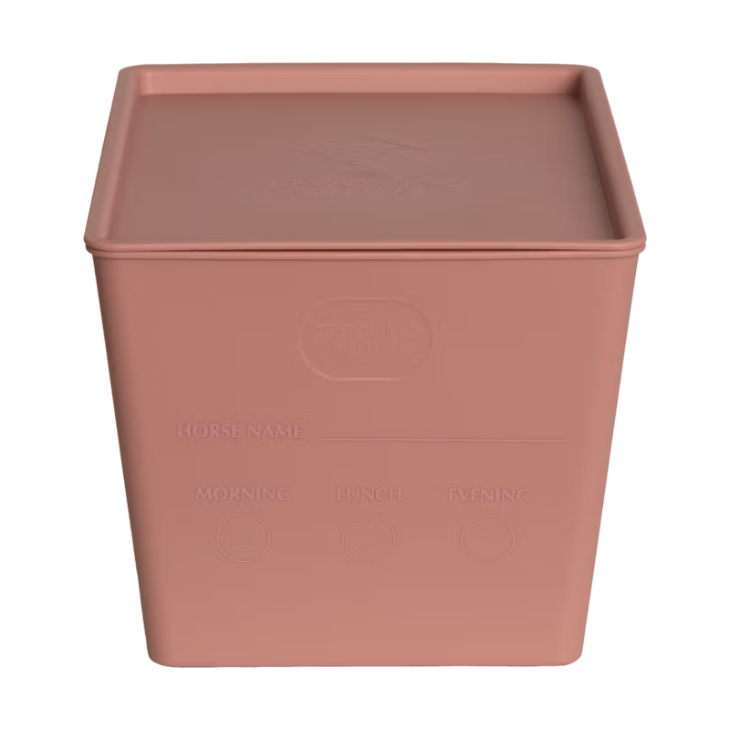 Grooming Deluxe Horsefeed Box with Lid 7L - Old Rose-3