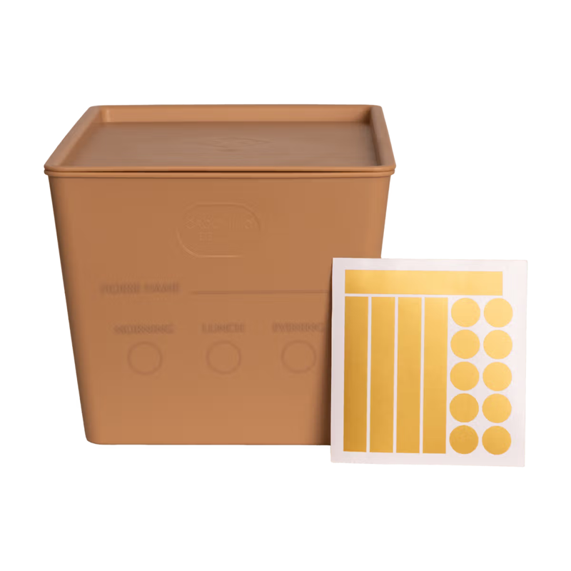 Grooming Deluxe Horsefeed Box with Lid 7L - Beige-2