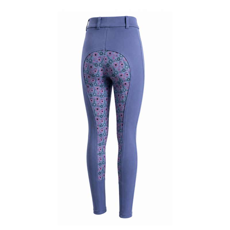 Shires Ladies Cotton Knitted Breeches - Dark Grey/Light Grey-1
