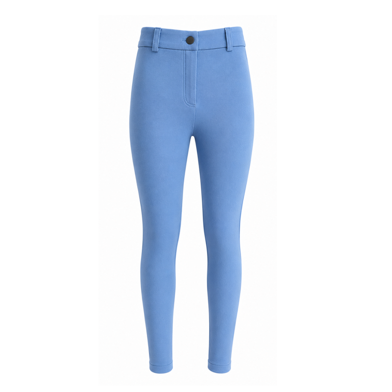 Shires Ladies Cotton Knitted Breeches - Light Blue
