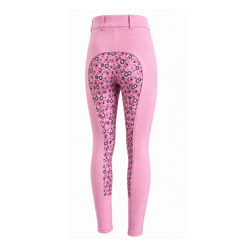 Shires Ladies Cotton Knitted Breeches - Light Pink/Light Pink-1