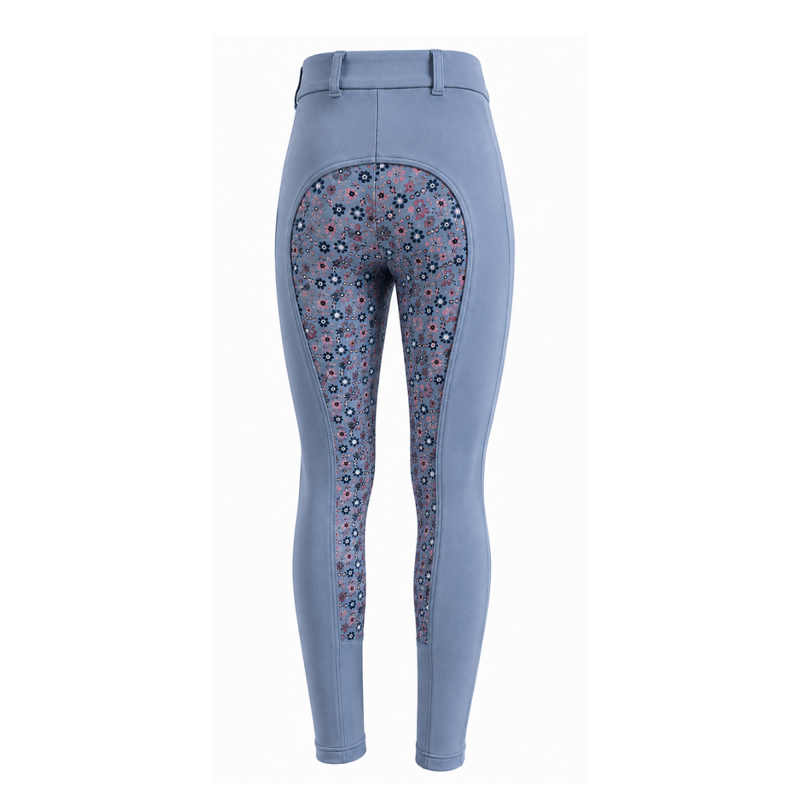 Shires Ladies Cotton Knitted Breeches - Light Grey-1