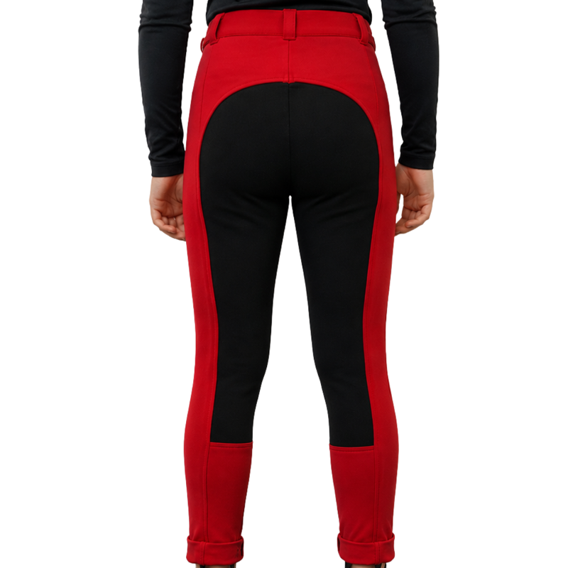 Shires Kids Two Tone Cotton Knitted Breeches - Red/Black-1