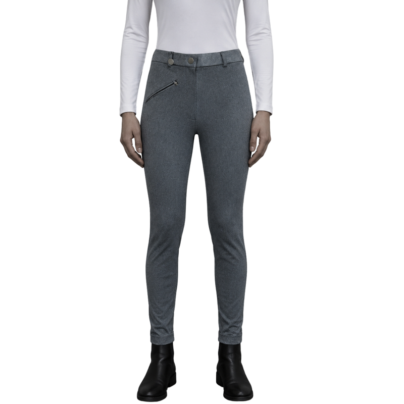 Shires Saddlecraft Flamenco Jodhpurs - 24L - Grey Melange