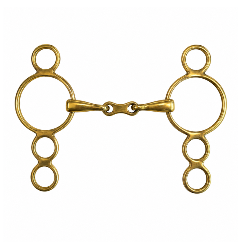 Shires French Link Dutch Gag - Brass