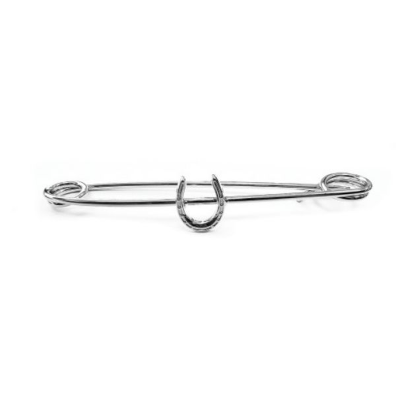 Equetech Traditional Horseshoe Stock Pin - Silver