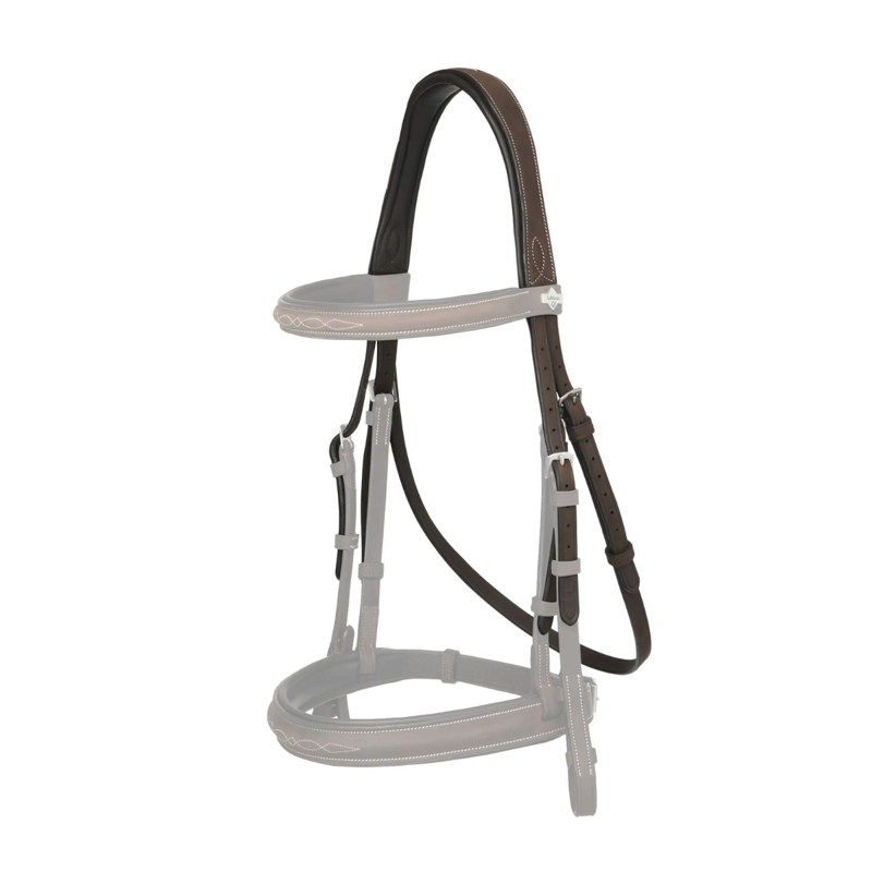 Lemieux Hunter Stitched Headpiece - Havana/Silver-1