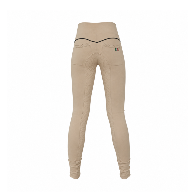 For Horses Ladies Ella Full Seat Pull On Breeches - Beige-1