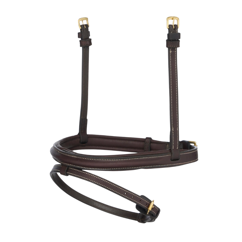 Lemieux Kudos Oil Work Noseband - Brown/Brass
