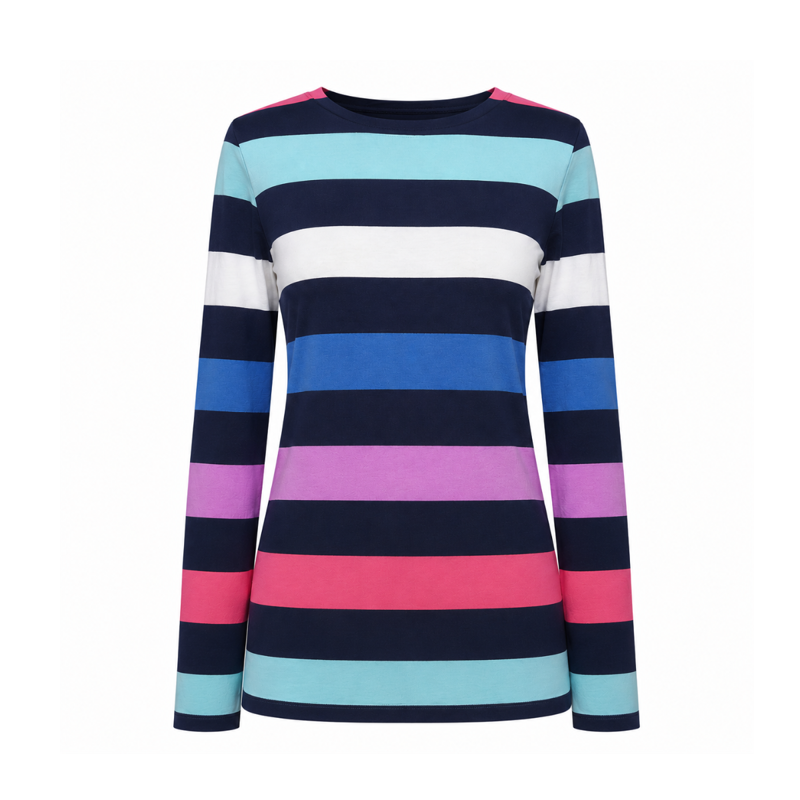 Joules Harbour Ladies Top - Navy/Stripe