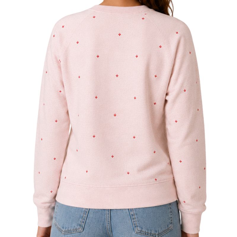 Crew Clothing Ladies Graphic Crew Sweatshirt - Pink/Navy-1