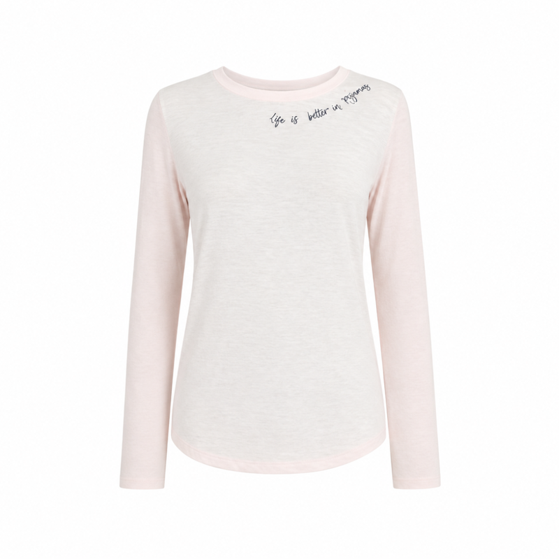 Joules Otilie Pyjamas Top - Pink Marl