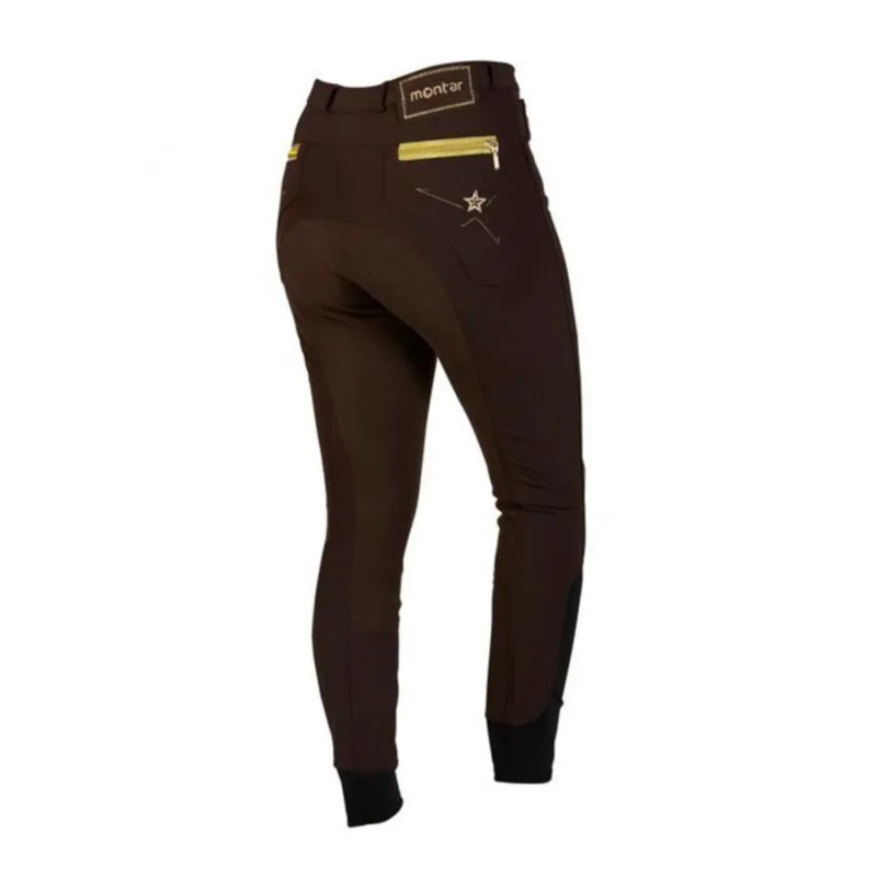 Montar Ladies Bamboo Star Full Seat Breeches - 36 - Brown