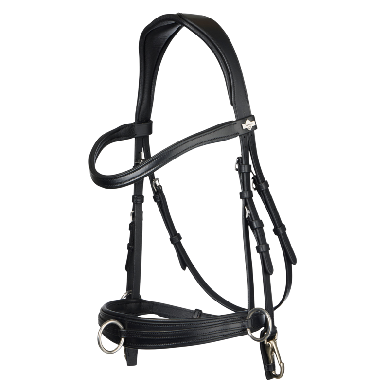 LeMieux Cross-function Leather Cavesson - Black