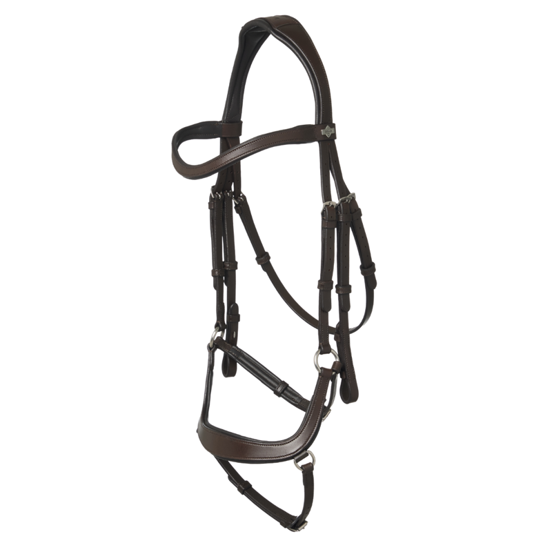 LeMieux Arika Anatomic Drop Bridle - Brown/Silver