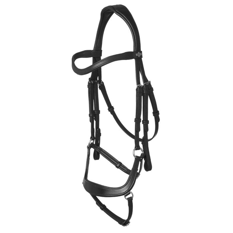 LeMieux Arika Anatomic Drop Bridle - Black/Silver